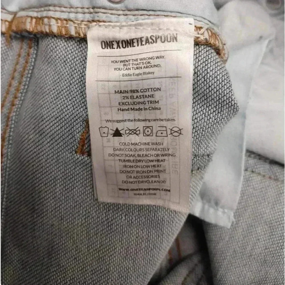 One Teaspoon  Raw Hem Distressed Ankle Medium Wash Jeans Size 26 - Picture 9 of 11